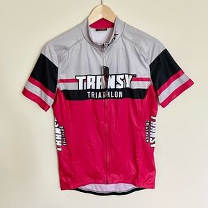 NEW Epix Cycling Jersey Bike Shirt Top Red Womens XL Transy Triathlon